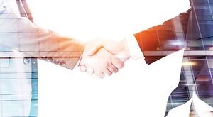 6 imágenes de fondo PPT apretón de manos