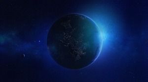 三顆星空PPT背景圖片