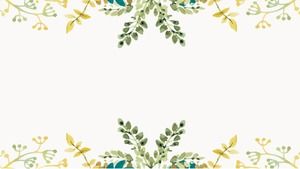 Image d'arrière-plan élégante fleur aquarelle art PPT