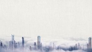 Elegant city building PPT background picture