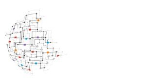 4點線技術PPT背景圖片