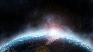 Cuatro imágenes de fondo PPT de negocios de cielo nocturno estrellado