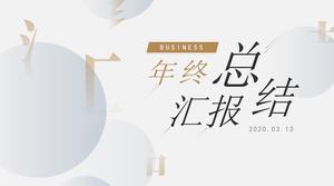 Plantilla de informe PPT gris claro elegante trabajo resumen