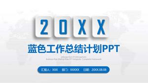 Șablonul de diapozitiv al planului de rezumat al lucrării atmosferice albastre