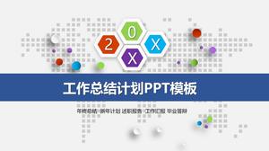 Șablon PPT plan de rezumat de lucru colorat poligon