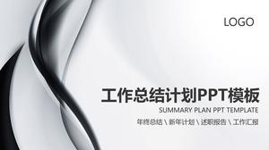 Resumo de trabalho plano modelo PPT em fundo preto linda curva