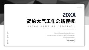 Szary zwięzłe podsumowanie pracy szablon PPT