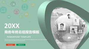 Plantilla PPT de informe de resumen de trabajo delicado verde