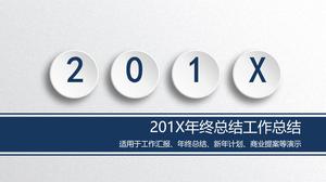 Modello PPT di sintesi generale blu micro stereo