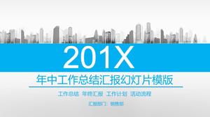 Cidade azul construção fundo plano de trabalho prático resumo modelo PPT