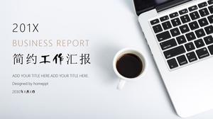 Basit ve şık ofis geçmişi olan genel iş özeti PPT şablonu