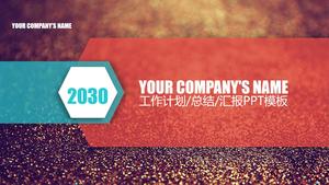 Renk buzlu doku moda iş özeti PPT şablon ücretsiz indir