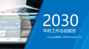 Mavi iş iş özeti PPT şablon indir