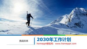 Templat PPT untuk total rencana kerja pekerjaan akhir tahun perusahaan