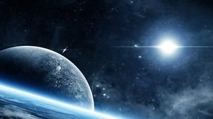 Evrenin yıldızlı gökyüzü PPT arka plan dört fotoğraf