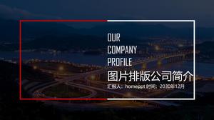 Szablon firmy PPT w kolorze magazynu w kolorze czerwonym i czarnym