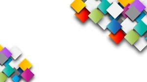 ภาพพื้นหลัง PPT รูปเงาสี่เหลี่ยมสามสี