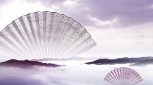 14 mürekkep manzara PPT arka plan resimleri