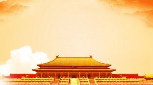 Muhteşem saray binası PPT arka plan resmi