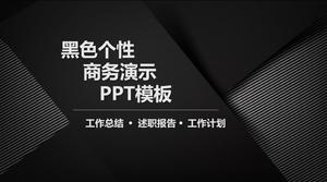 PPT-Vorlage für schwarzen Persönlichkeitsbericht