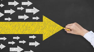 Chalk hand-painted arrow PPT background picture