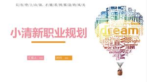 Kolor świeży szablon planowania kariery PPT