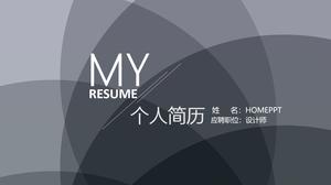 Modelo de currículo resumido conciso cinza