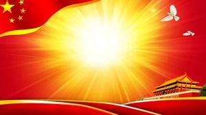 Пять красных тонких партийных и правительственных фоновых картинок PPT