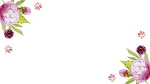 Gambar latar belakang PPT bunga cat air segar