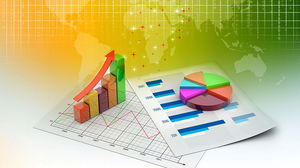 Raport danych gradientu kolorów Obraz w tle PowerPoint