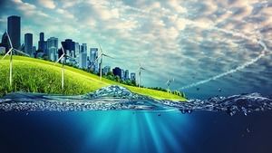 Zielone środowisko ekologiczne Nowa energia Obraz tła PPT