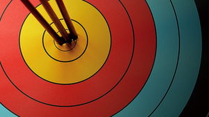 Panah warna sasaran gambar latar belakang PPT