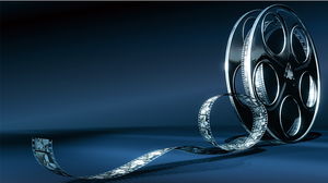 Disk film, gambar latar belakang PPT