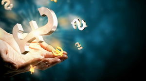 Tangan gesture simbol mata uang latar belakang gambar latar belakang PPT