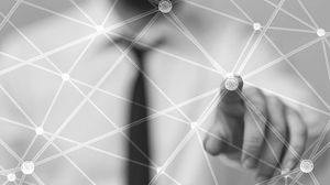 Graues Gestenpunktlinien-PPT-Hintergrundbild