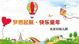 Orangtua TK berlayar, selamat kanak-kanak bertemu dengan template PPT