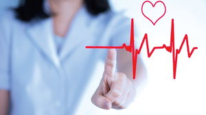 PPT фоновое изображение доктора с радиоволновой диаграммой