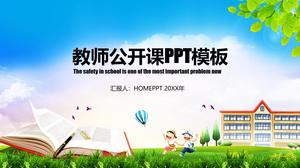 مدرس خلفية المدرسة الطازجة فتح قالب PPT فئة