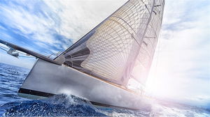 Obraz tła PPT żaglowca na dużym morzu