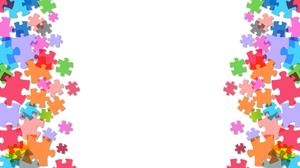 Imagini de fundal cu diapozitive de puzzle cu trei culori