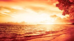 Imagem de fundo do oceano vermelho PPT