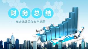 Modello PPT rapporto di sintesi finanziaria blu