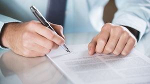 White collar writing PPT background picture