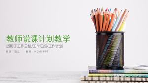 Modelo PPT para professores que ensinam livros didáticos em segundo plano