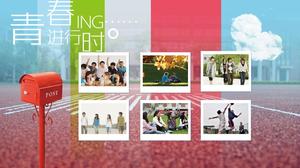 قالب "شباب في تقدم" قالب تذكاري PPT