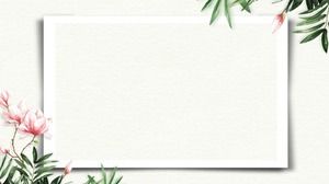 Două flori proaspete și păsări PPT imagini de fond