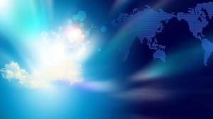 Imagine de fundal albastru de afaceri PPT