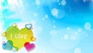 Imagen de fondo PPT de dibujos animados pintados a mano de acuarela azul