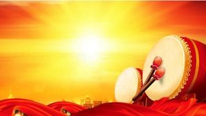 Imagen de fondo PPT festivo rojo grande