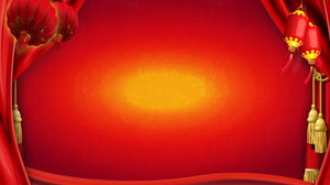 레드 랜턴 새해 PPT 배경 그림